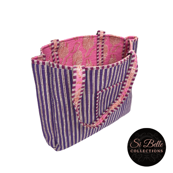 Pink Tiger Designer Carry All Tote Bags side