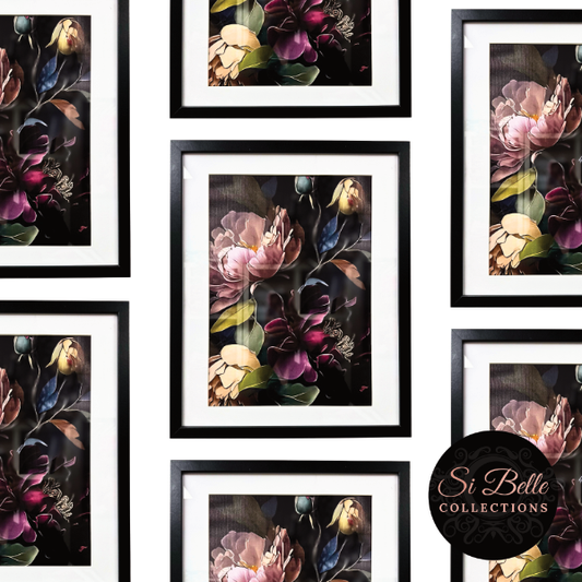 si belle collections Pink Widow Framed Art Print repeated