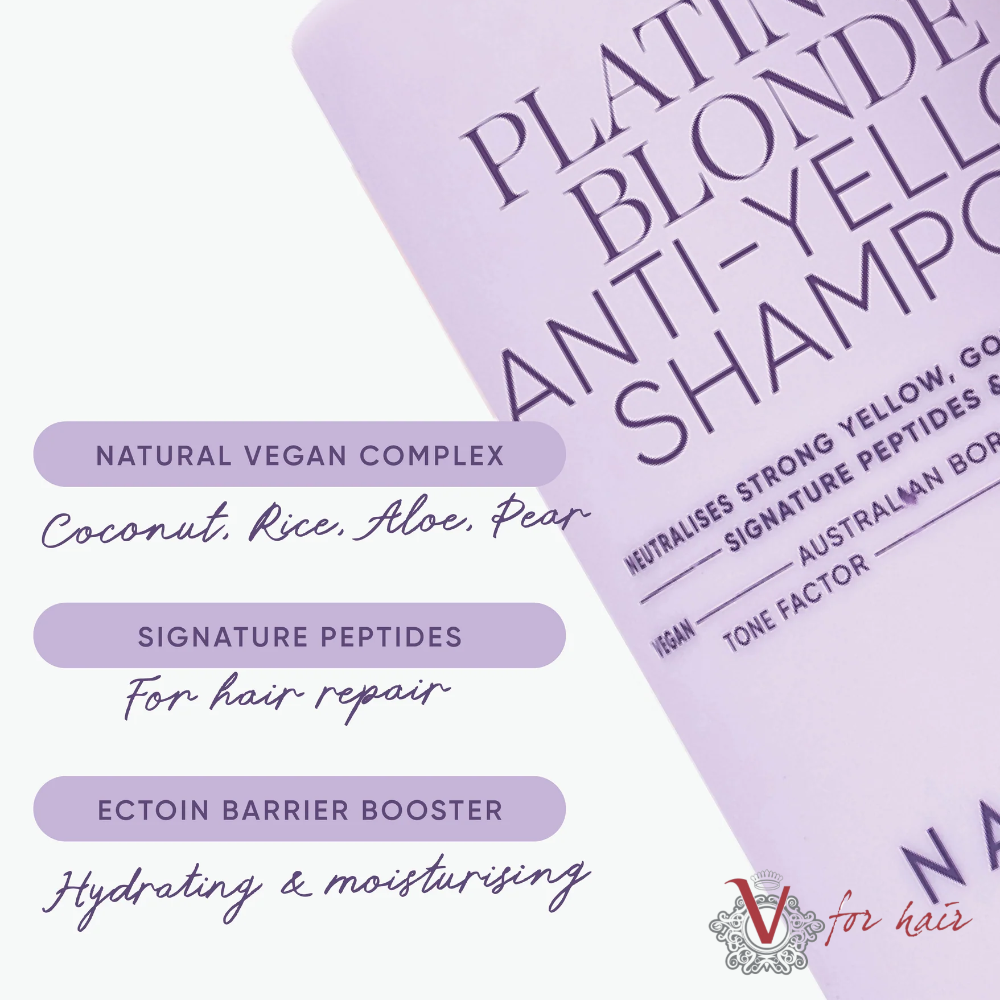 NAK - Platinum Blonde Anti-Yellow Shampoo - 2 Sizes Available benefits