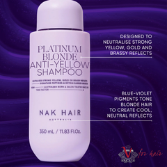 NAK - Platinum Blonde Anti-Yellow Shampoo - 2 Sizes Available benefits