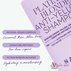 NAK - Platinum Blonde Anti-Yellow Shampoo - 2 Sizes Available benefits