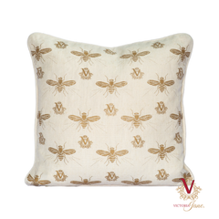 Queen Bee Natural Linen Cushion