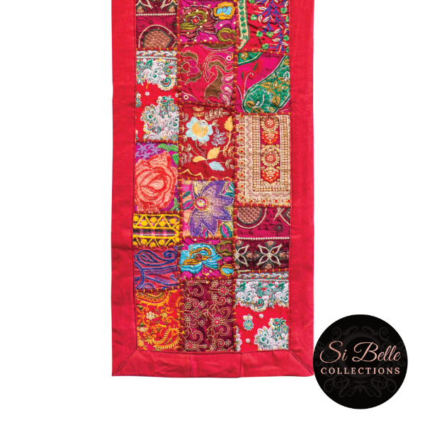 si belle collections Red Table Runner  bottom