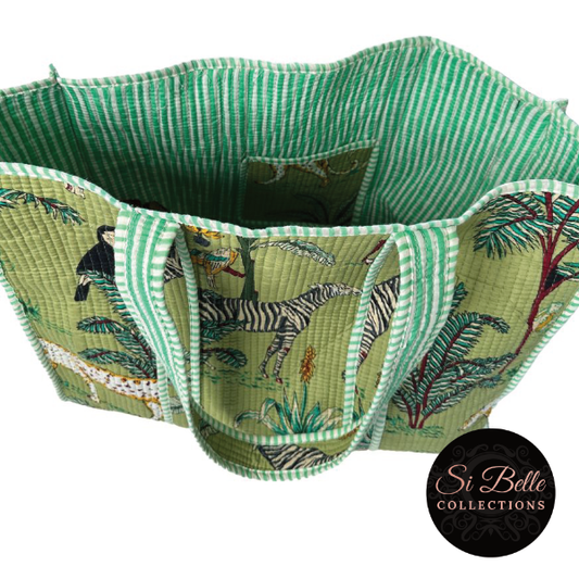 si belle collections Sage Designer Tote inside