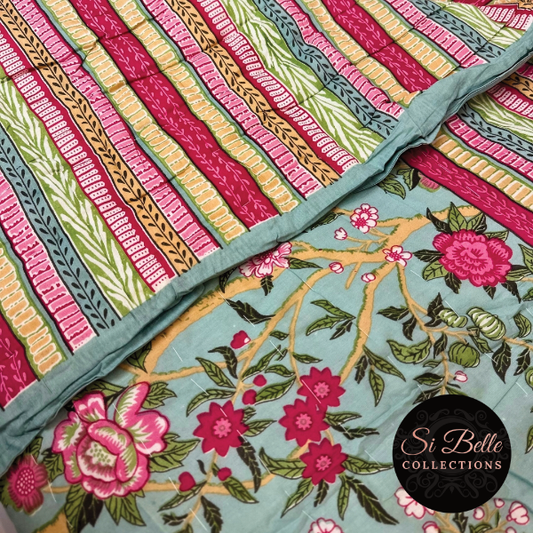 Soft Teal Quilt edge