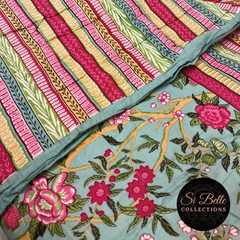 Soft Teal Quilt edge