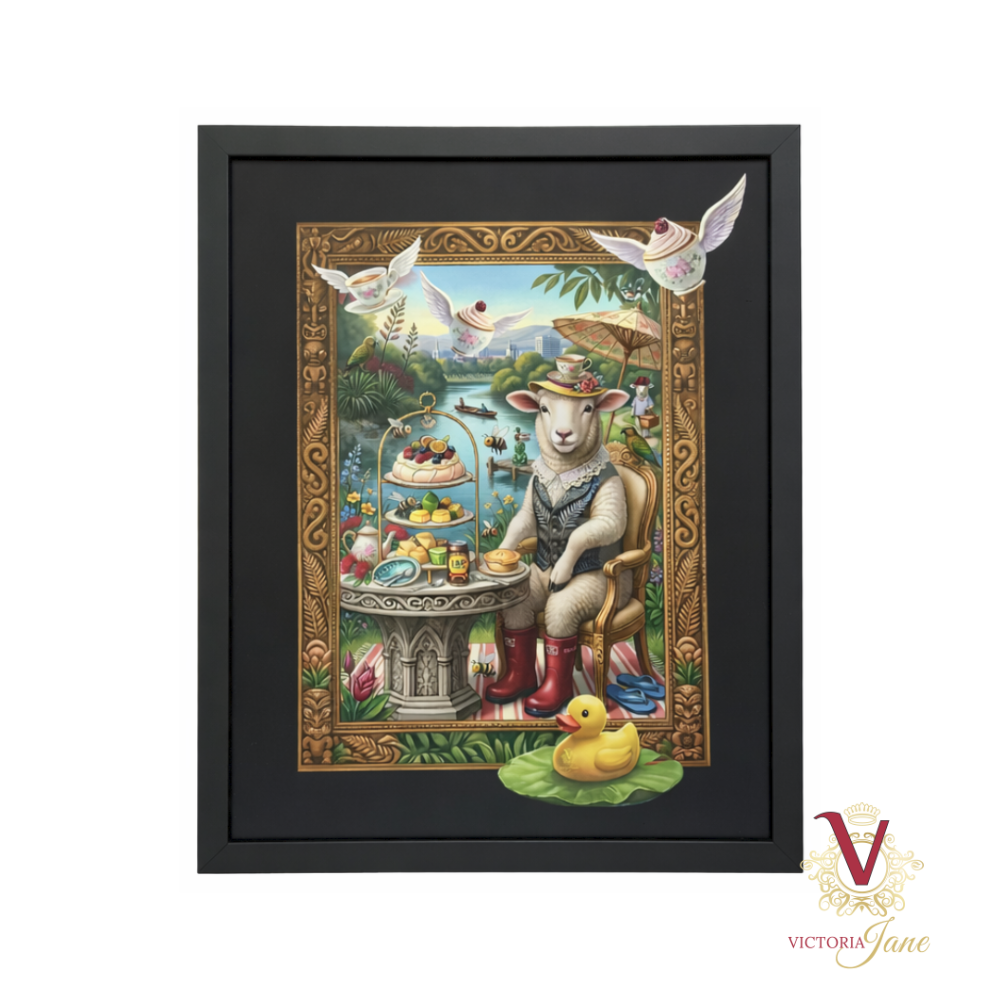 The Woolly Tea Party Framed Art