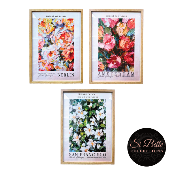 World Market Series – Framed Art Print Bundle - Amsterdam, Berlin, San Francisco