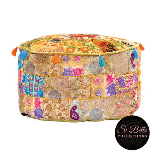 Gold Pouf si belle collections side view