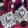 Si Belle Collections - Higher Love Collection - Pink Show Girl Earrings  close up