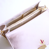 Champagne Metallic Quilted Cross Body Bag inner