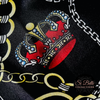 Si Belle Collections - Black Charlie King Scarf crown close up