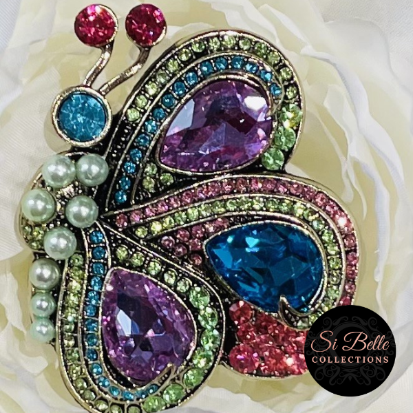 Si Belle Collections - Higher Love Collection - Butterfly Glamour Brooch