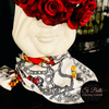Si Belle Collections - White Charlie King Scarf rose vase