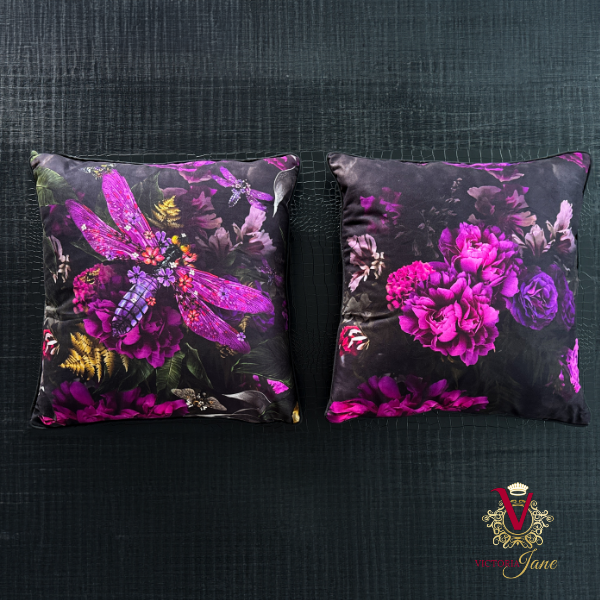 Victoria Jane - Dazzling Dragonfly Velvet Cushion