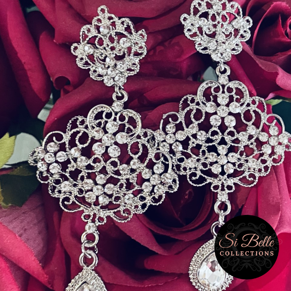 Si Belle Collections - Higher Love Collection - Delicate Diva Earrings close up