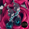 Si Belle Collections - Higher Love Collection - Emerald Empress Earrings close up