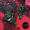 Si Belle Collections - Emerald Spray Earrings on blanket