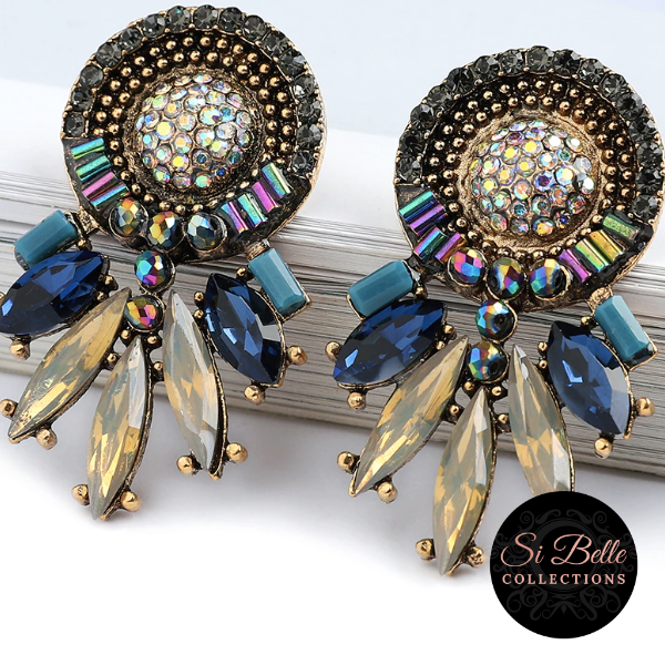Si Belle Collections - Festival Fun Earrings - blue