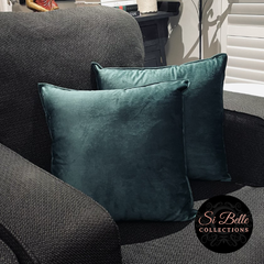 Si Belle Collections - Forest Green Accent Cushion on chair