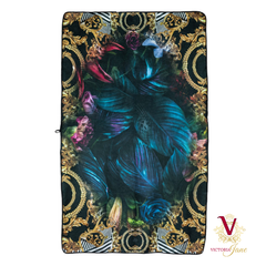 Victoria Jane - Peony Bird Spa Art Towel - Forest Fantasy Collection bright colourful absorbent back 
