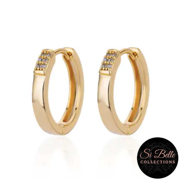 Si Belle Collections - Gold Bling Hoop Earrings