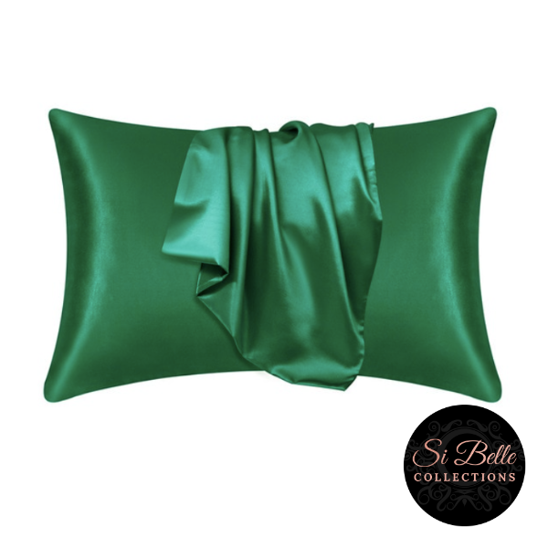 Si Belle Collections - Green Satin Pillowcase