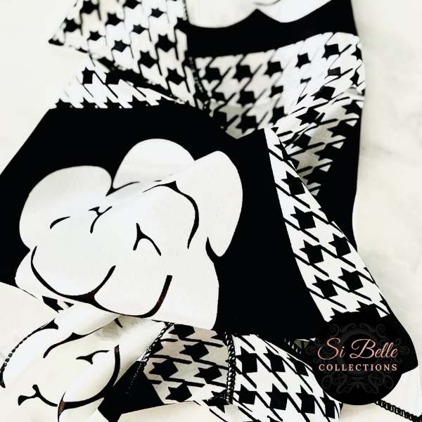 Si Belle Collections - Houndstooth Power Scarf crumpled