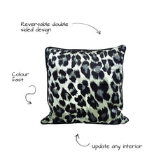 Victoria Jane - Leopard Crown Velvet Cushion back info