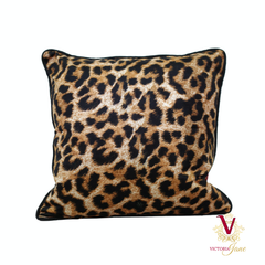 Victoria Jane - Leopard Luxe Velvet Cushion pack leopard pattern