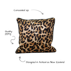 Victoria Jane - Leopard Luxe Velvet Cushion back info