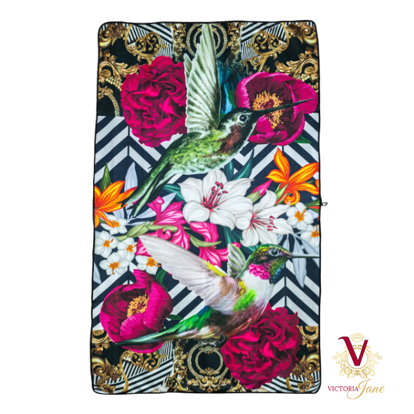 Victoria Jane - Lily Bird Spa Art Towel - Forest Fantasy Collection bright colourful 