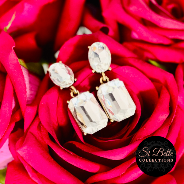 Si Belle Collections -  Cherie Earrings crystal on rose