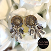 Si Belle Collections - Grey Festival Fun Earrings on rose
