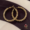 Victoria Jane - Gold Detailed Hoop Earrings on cushion