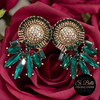 Si Belle Collections - Green Festival Fun Earrings on rose