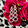 Si Belle Collections - New York Earrings -  silver on rose leopard