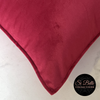 Si Belle Collections - Red Wine Accent Cushion close up corner