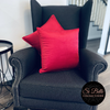 Si Belle Collections - Red Wine Accent Cushion styled