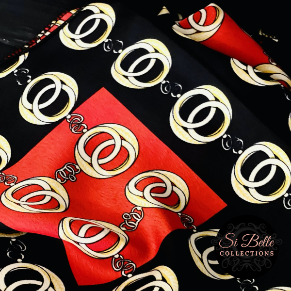 Si Belle Collections - Royal Chain Scarf close up