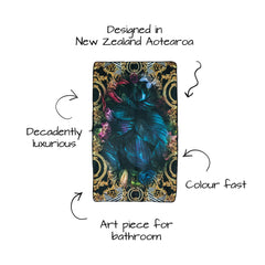 Victoria Jane - Lily Bird Spa Art Towel - Forest Fantasy Collection bright colourful thumbnail forest jewel back