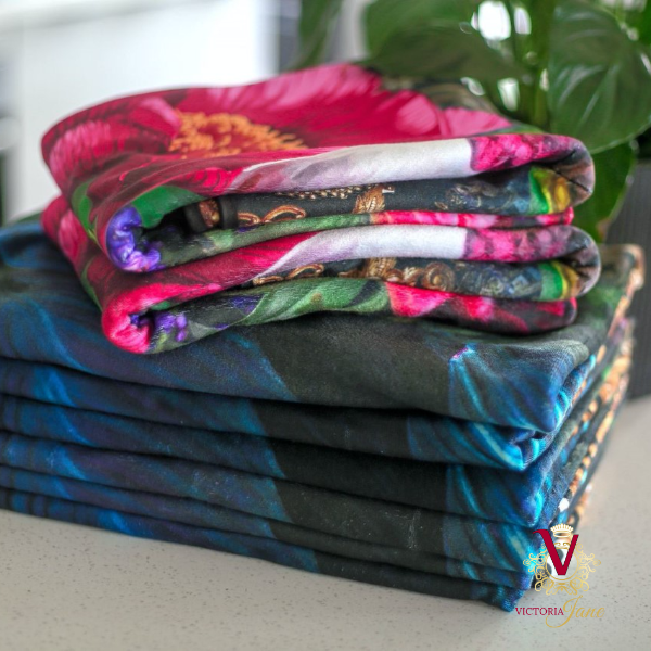 Victoria Jane - Forest Jewel high quality polyester microfibre Towel Forest Fantasy Collection, absorbent and anti-bacterial stacked in beautiful power