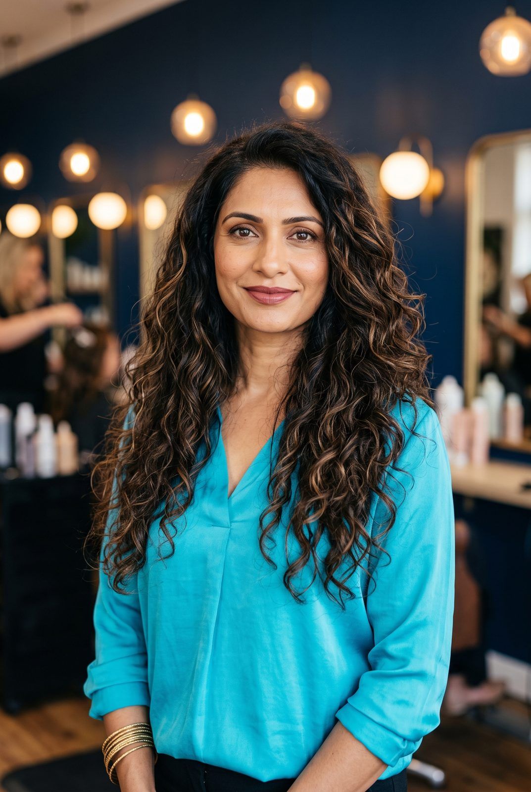 Strong natural wave before permanent straightening at V For Hair
