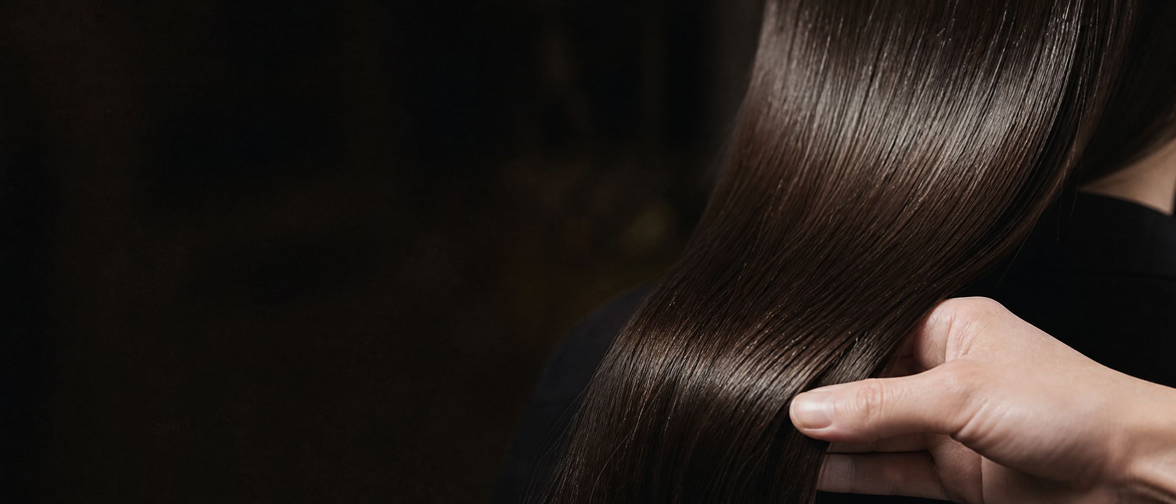 Smooth, frizz-free hair after a keratin smoothing treatment